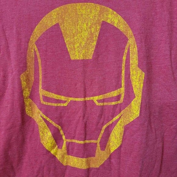Avengers T Shirt Mens Medium‎ red Short Sleeve Iron Man cotton Blend Comfort - Picture 3 of 6